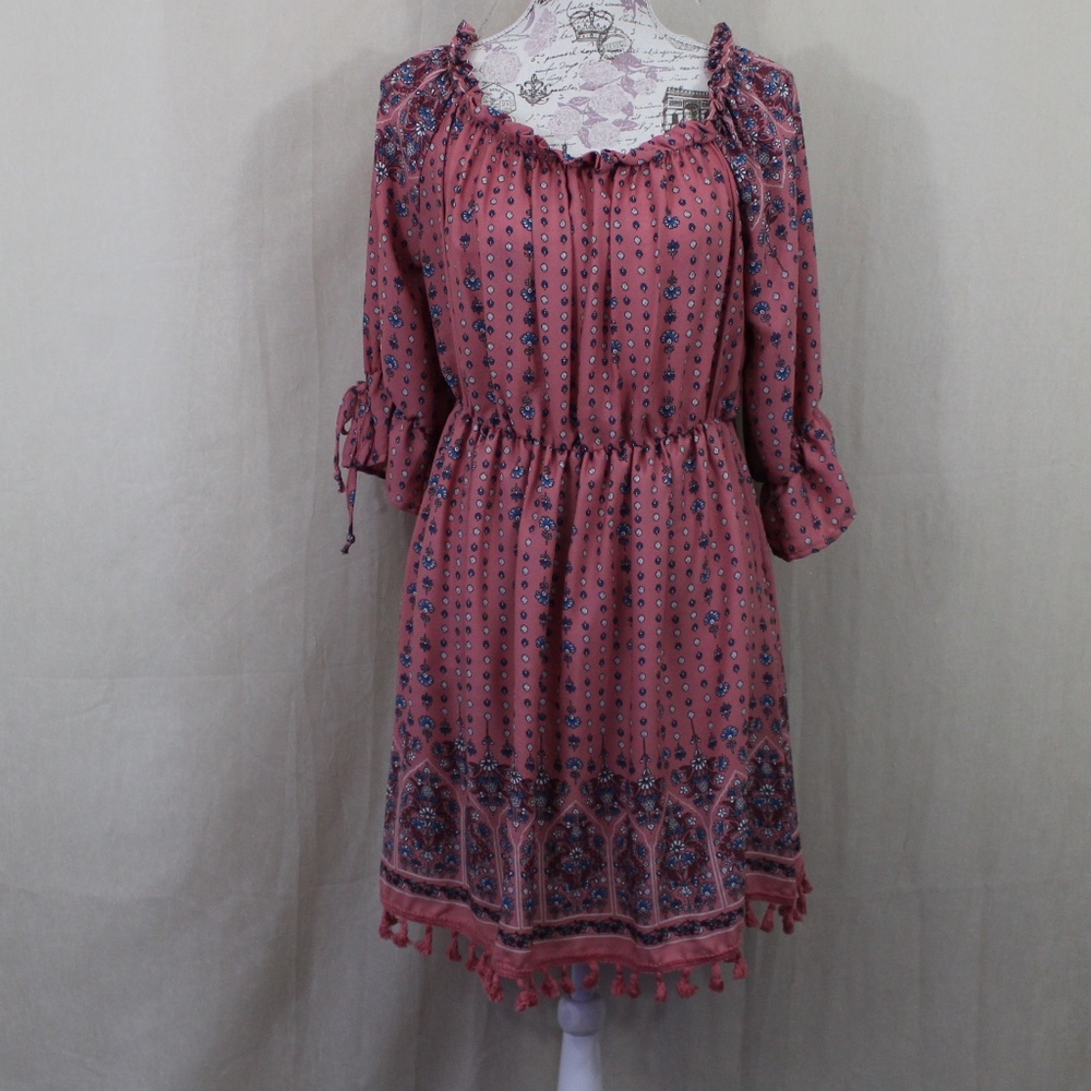 💥⬇️$20 Haute Monde Floral Pink & Blue Dress